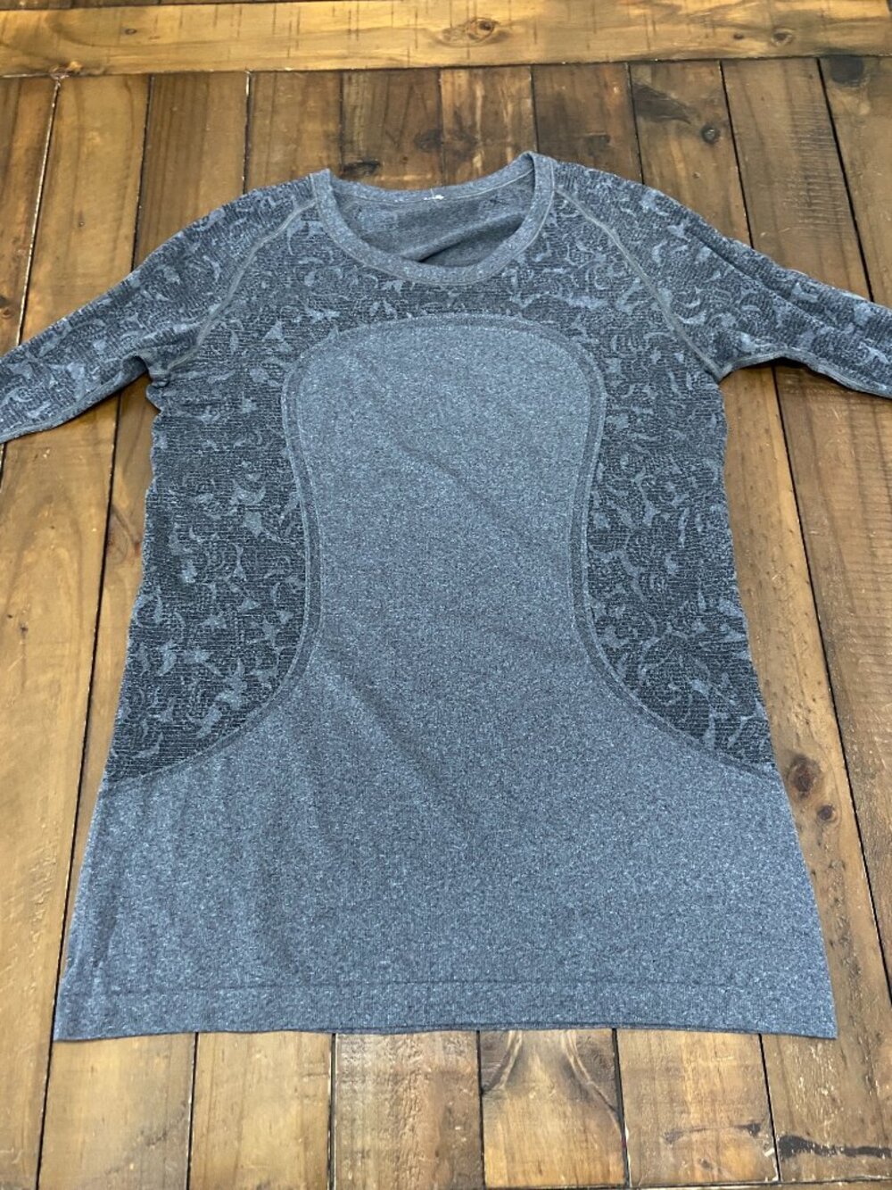 Lululemon Swiftly Tech Long Sleeve Crew Paisley Heathered Black Gray 10 - Picture 2 of 9